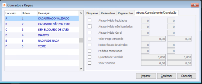 Conceitos e Regras