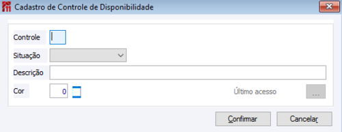 Cadastro de Controle de Disponibilidade