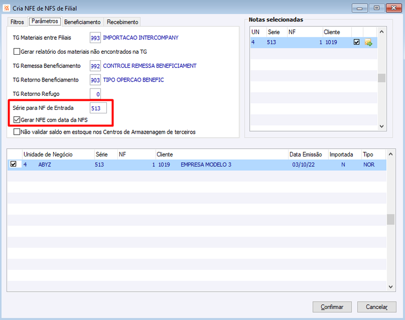 Cria_NFE_NFS_Filial_Parametros