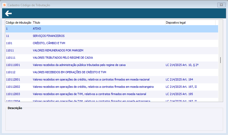 Arquivo:DeRE Cad Codigo de Tributacao.png