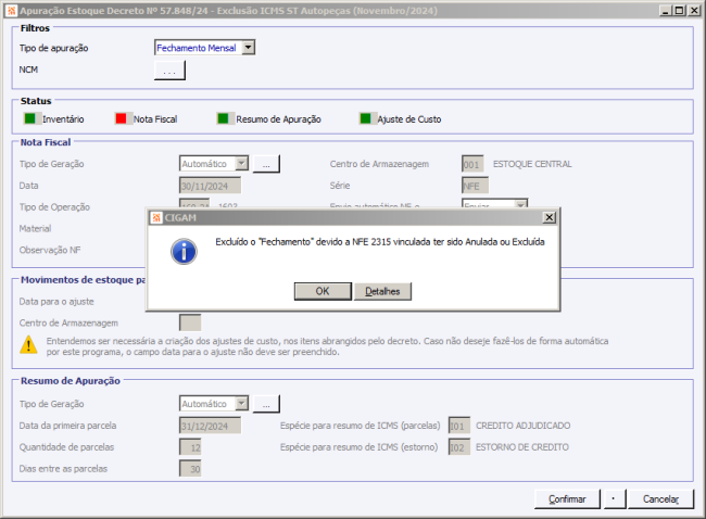 Apuração Adjudicação