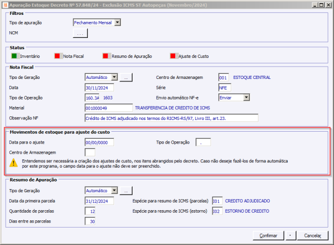 Apuração Adjudicação