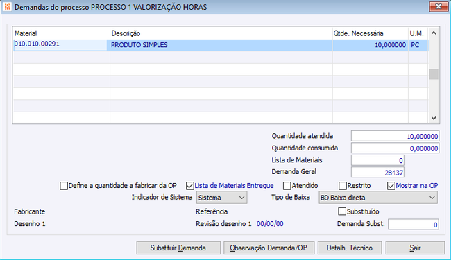 Demandas do processo APLICAR