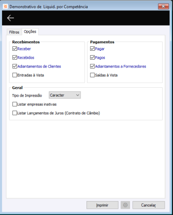 Demonstrativo de liq. p/Competência