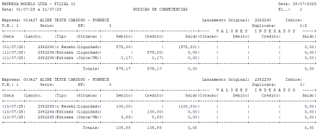 Demonstrativo de liq. p/Competência