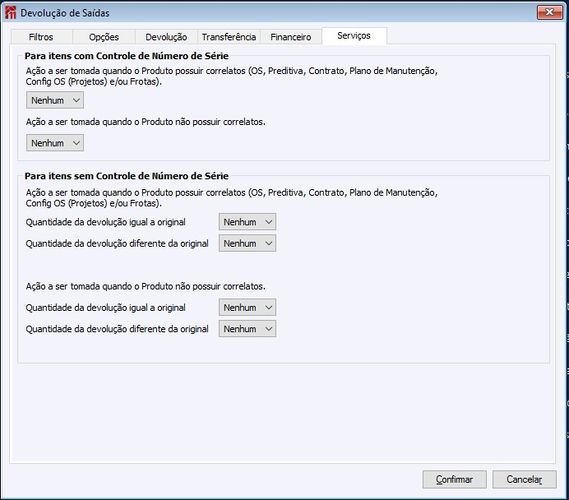 Devolução de Saídas