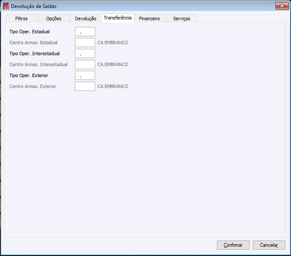 Devolução de Saídas