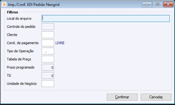 EDI Recebe EDI Pedido Neogrid