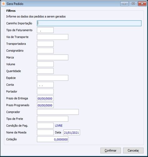 EDI Recebe Gerar Pedido
