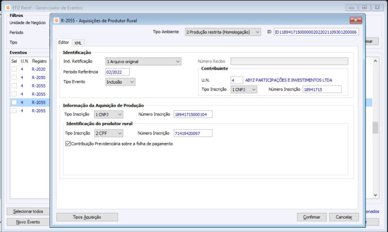 Arquivo:EFD REINF Importar dados R2055e.png