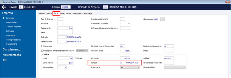 EMPRESA CONCEITO B