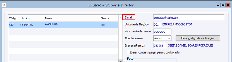 Gerar e Enviar PDF da Ordem de Compra