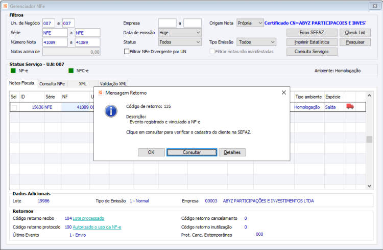 Eventos Apuração IBS e CBS 45