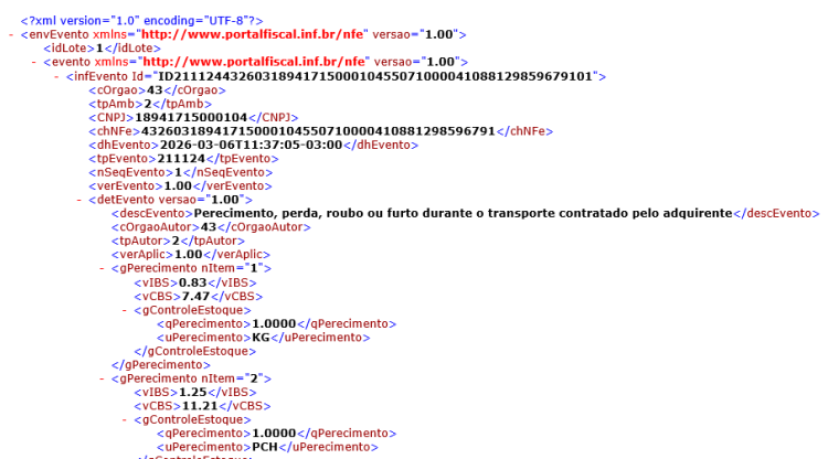 Eventos Apuração IBS e CBS 46
