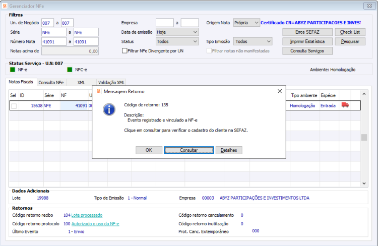 Eventos Apuração IBS e CBS 51