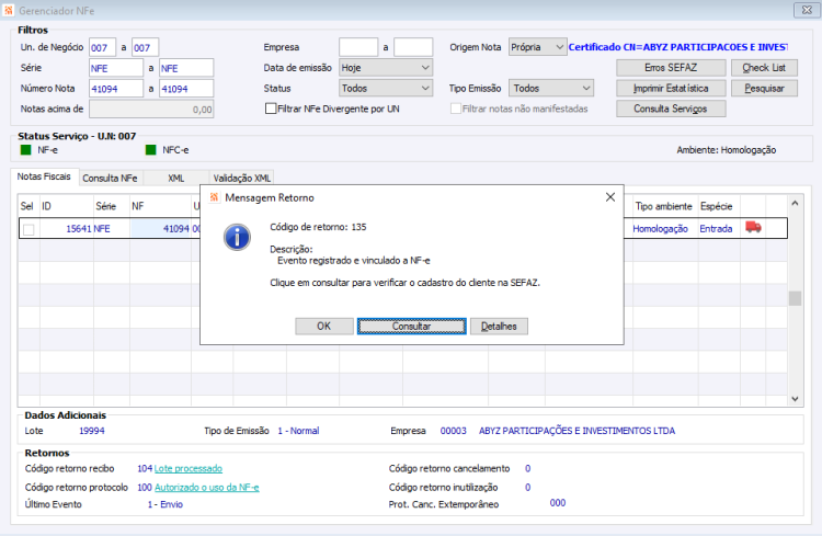 Eventos Apuração IBS e CBS 57