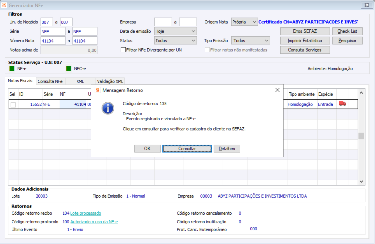 Eventos Apuração IBS e CBS 68
