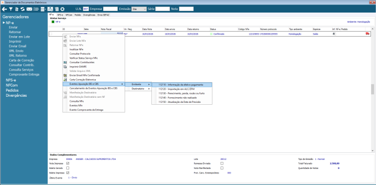 Eventos Apuração IBS e CBS 73