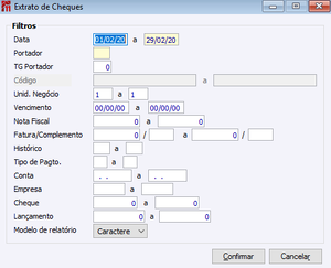 Extrato de Cheques