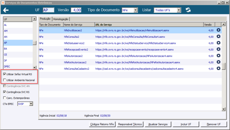 Serviços de Documentos Eletrônicos