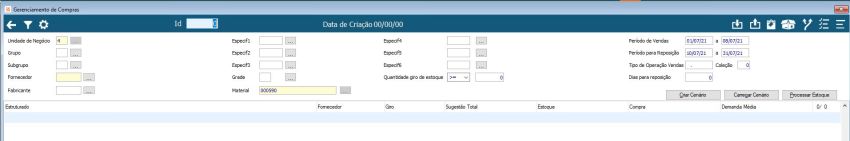 Gerenciamento de Compras