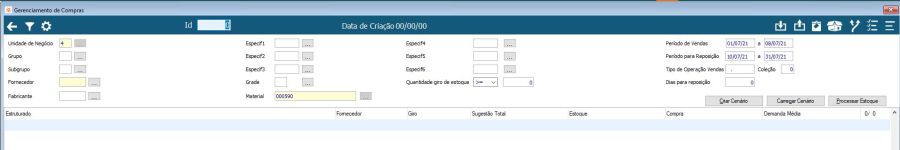 Gerenciamento de Compras
