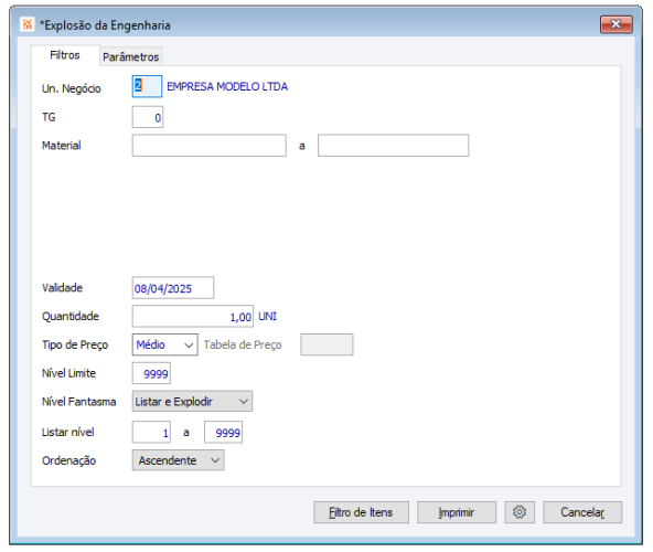 Filtros Explosão Engenharia