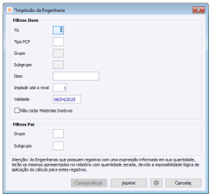 Filtros Implosão Engenharia