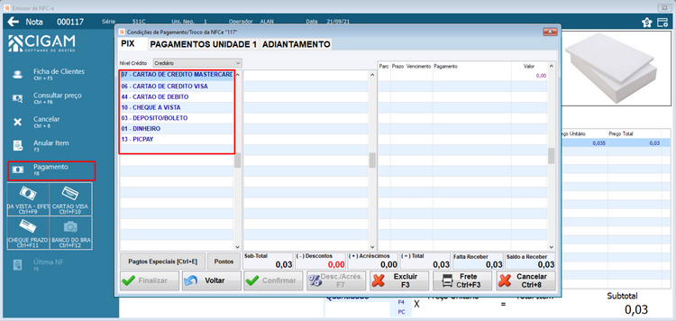 Forma_Pagamento_Nao_Lista_PIX