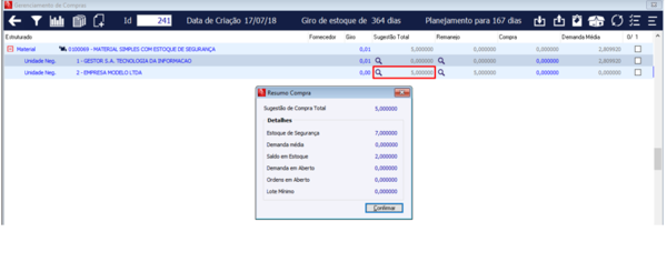 Gerenciamento de Compras