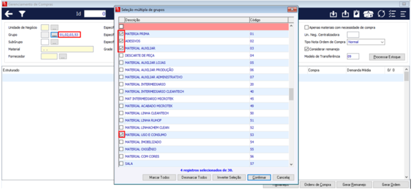 Gerenciamento de Compras