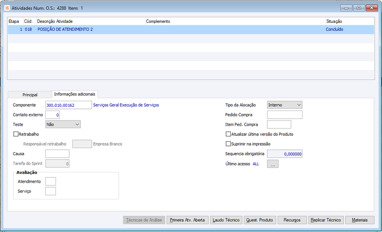 Atividades - Guia Informações Adicionais