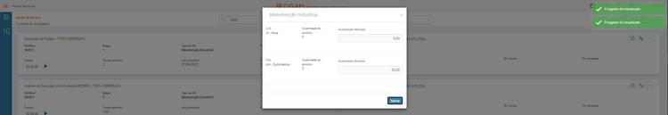 O registro foi atualizado