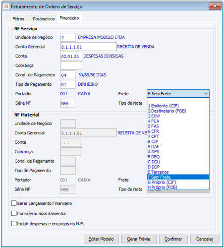 Faturamento de OS - Guia Financeiro