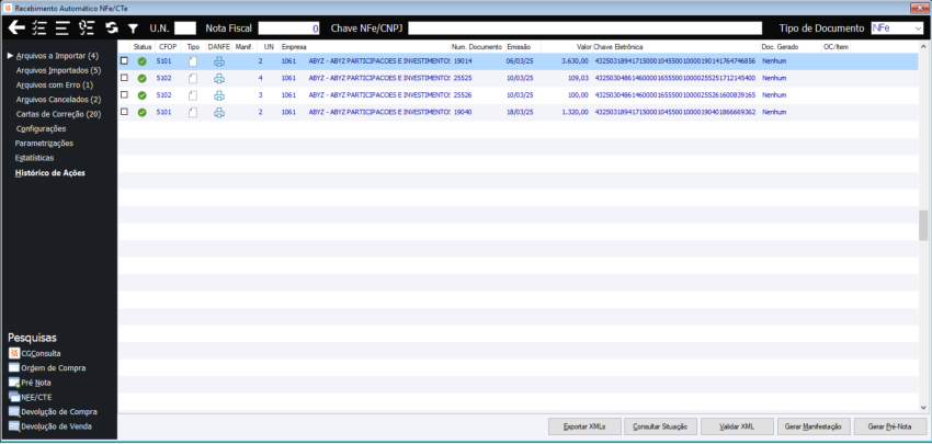 Gerenciador XML NFe