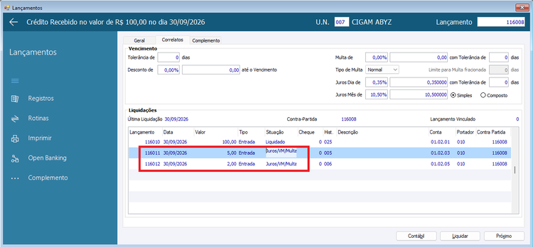 Gerenciador Notas de Débito 18