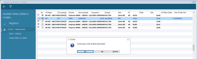 Gerenciador Notas de Débito 2
