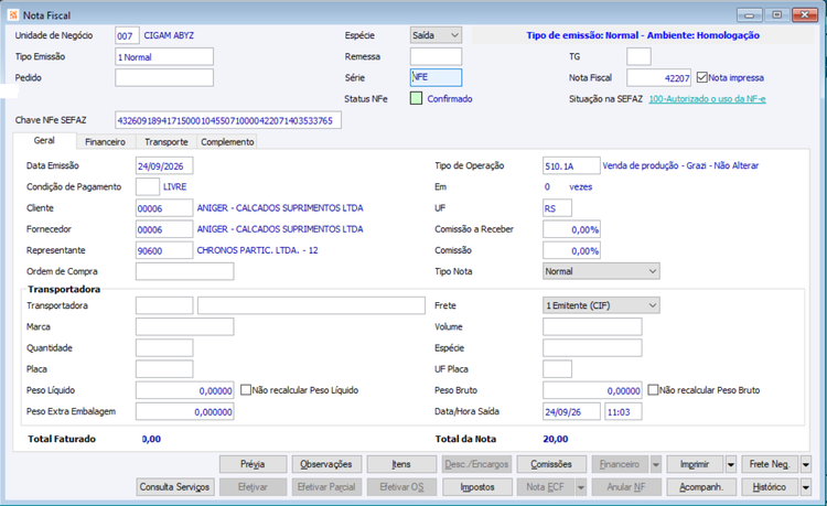 Gerenciador Notas de Débito 8