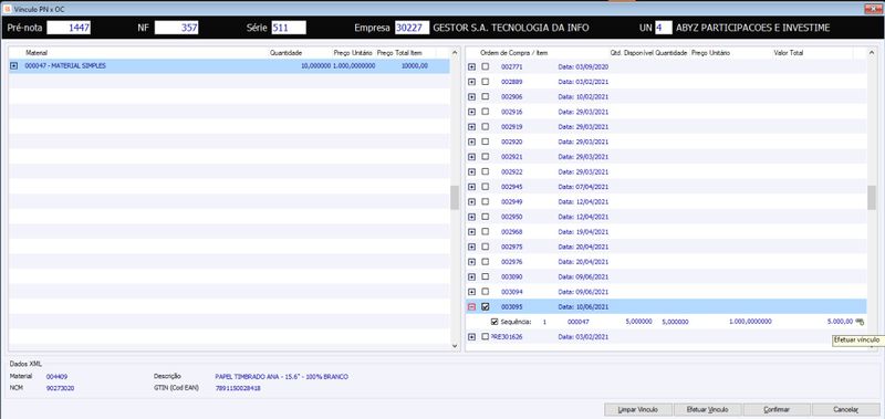Arquivo:Gerenciador XML efetuar vinculo1.jpeg