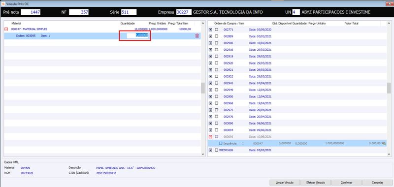 Arquivo:Gerenciador XML efetuar vinculo extra.jpeg