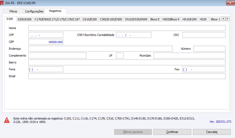 Gia RS EFD - ICMS/IPI