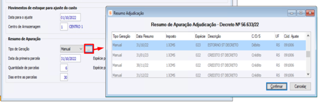 Apuração Adjudicação