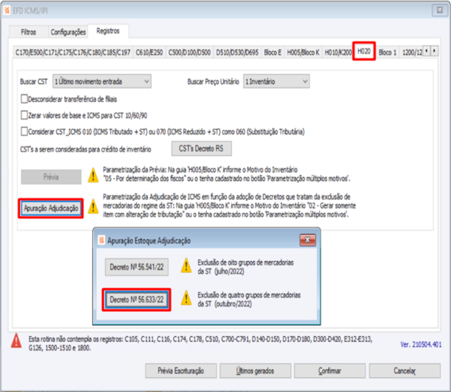 Apuração Adjudicação