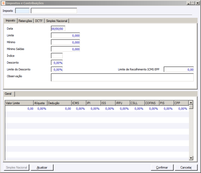 Impostos e Contribuições