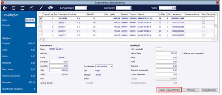 Pagamento Recebimento