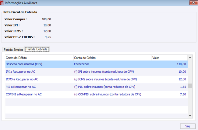 Informações Auxiliares