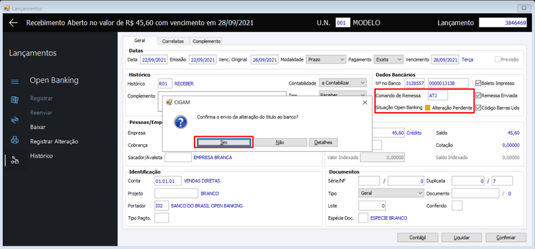 Lancto_Registrado_Alteração_Juros_Dia