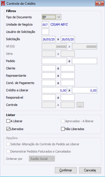 Arquivo:Liberação de Crédito na Efetivação de Pedidos 11.png