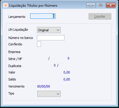 Liquidação Títulos por número