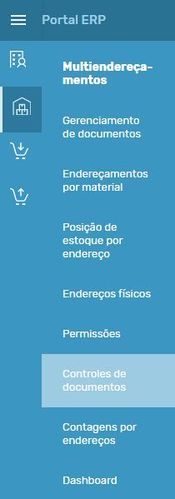 Menu ME Controle de Documentos